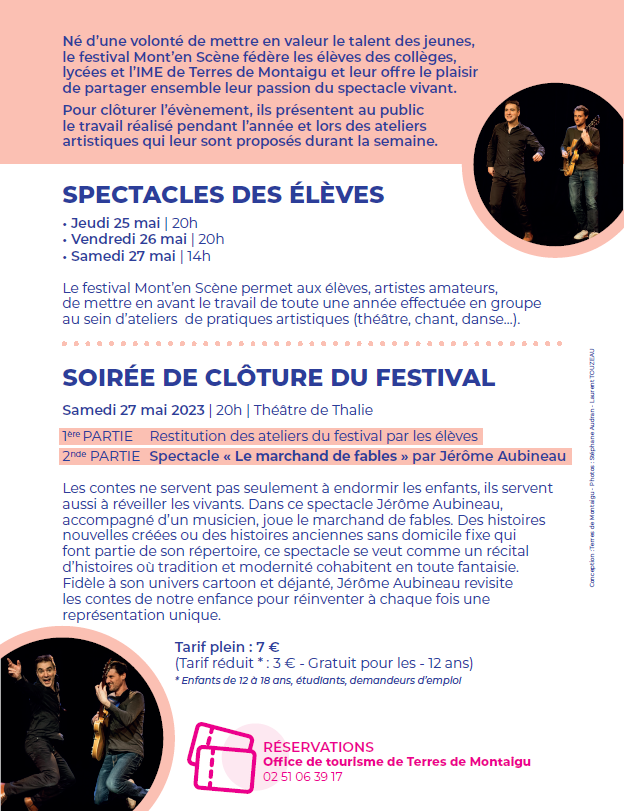 Festival Mont'en scène 2023 - programme